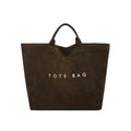 Vintage Large Capacity Suede Leather Bag, New Fashion Handbag, Versatile Commuter Women's Tote Bag