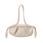 Vintage Soft Pleated Cloud Shoulder Bag, Knotted Side Strap Casual Underarm Hobo Handbag for Women Daily Commute