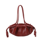 Vintage Soft Pleated Cloud Shoulder Bag, Knotted Side Strap Casual Underarm Hobo Handbag for Women Daily Commute