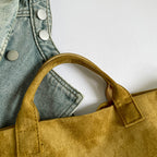 Vintage Large Capacity Suede Leather Bag, New Fashion Handbag, Versatile Commuter Women's Tote Bag