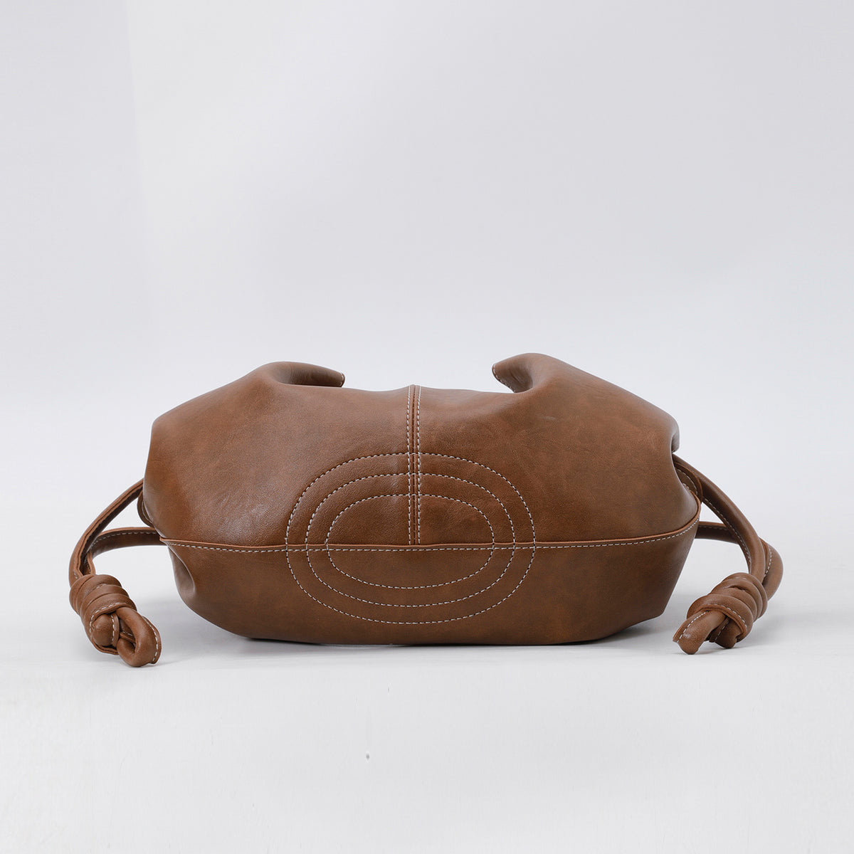 Vintage Soft Pleated Cloud Shoulder Bag, Knotted Side Strap Casual Underarm Hobo Handbag for Women Daily Commute